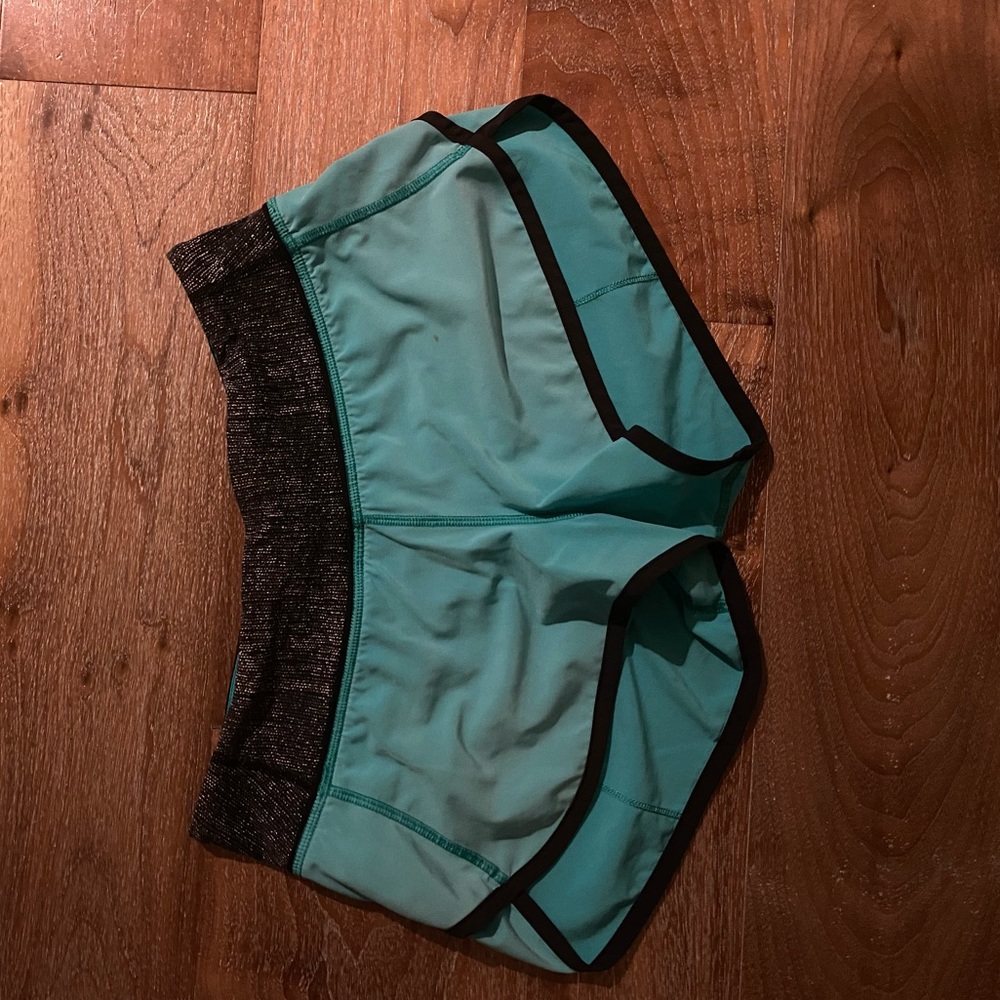 Lululemon Turquoise Speed Shorts 2.5”
